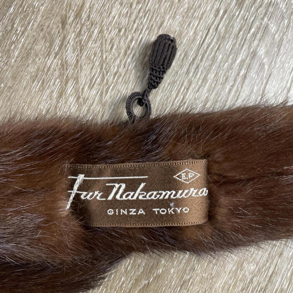 Stunning Vintage Japanese Ginza Furs Real Sable Full Size Scarf Stole EUC! - Picture 7 of 9